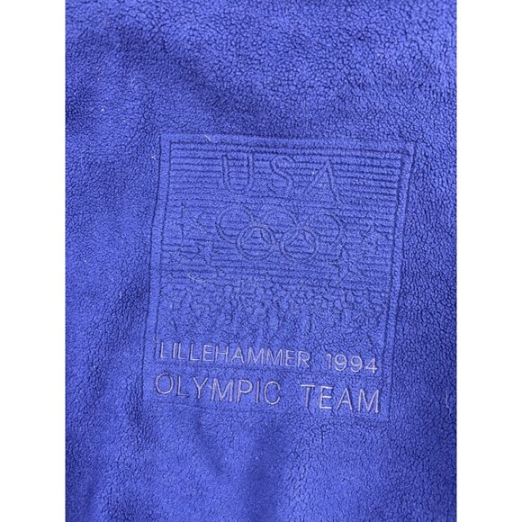 Vintage USA Olympic Team 1994 Champion Fleece Pullover M Blue Purple Made in USA - Picture 8 of 8